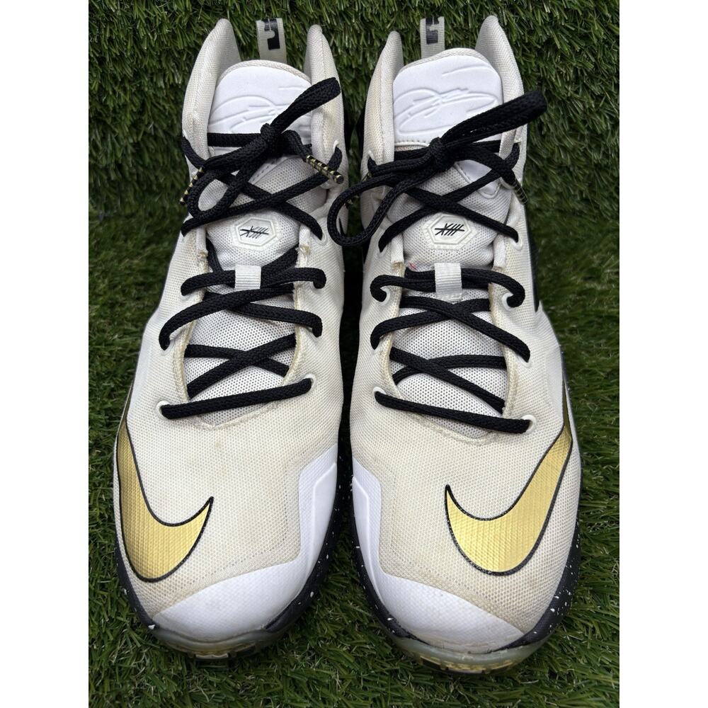 Nike LeBron 12 Witness Gold Black White Youth Size 7Y Basketball Shoes